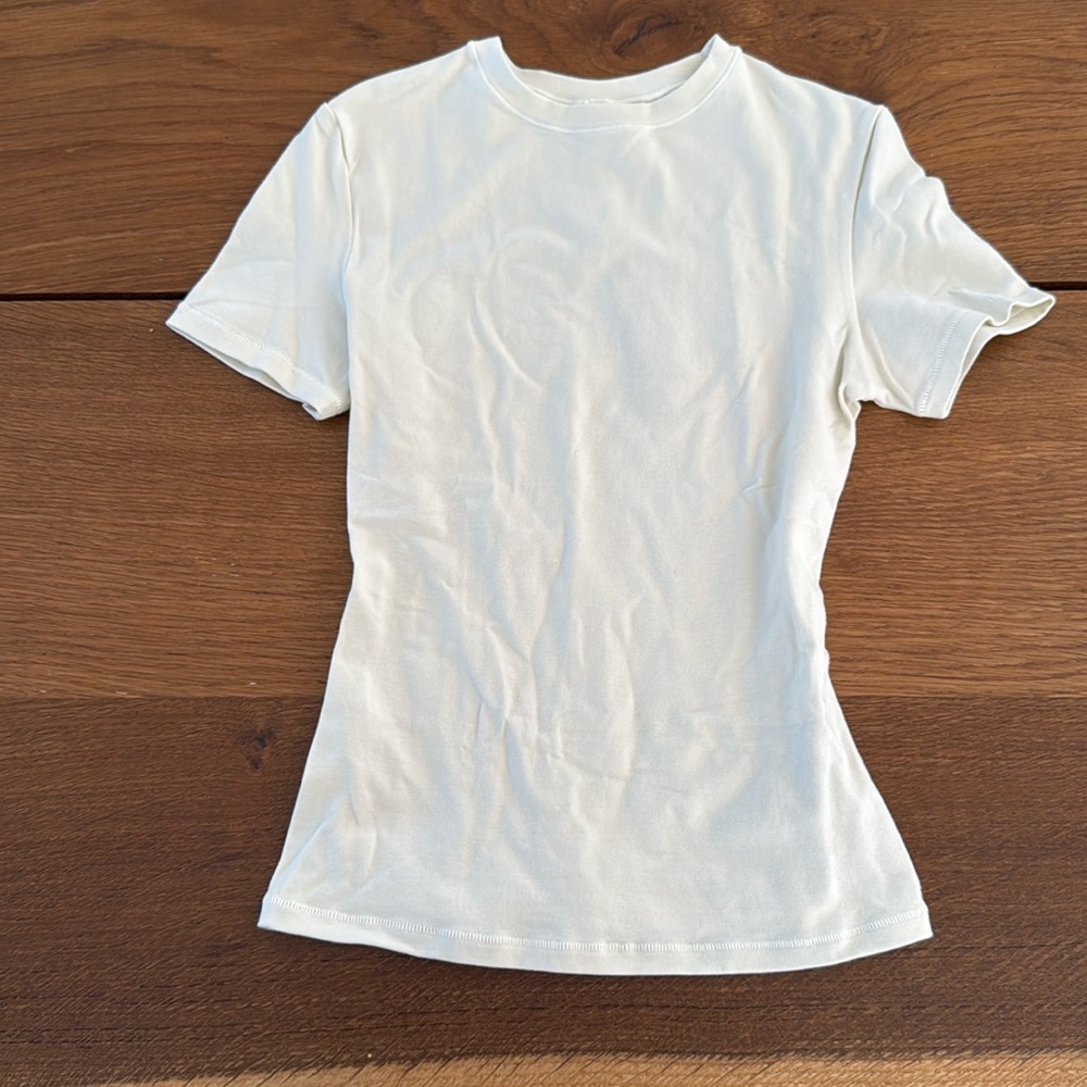 Skims Cotton Jersey T-Shirt in Bone NWT